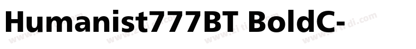 Humanist777BT BoldC字体转换
